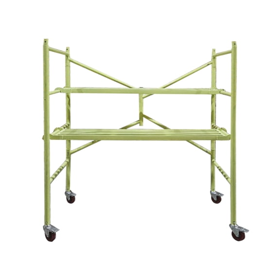 Andamio Plegable Portátil Ligero Acero Con Ruedas Y Tablones
