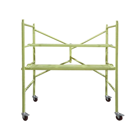 Andamio Plegable Portátil Ligero Acero Con Ruedas Y Tablones