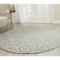 thumbnail image 2 of SAFAVIEH Cambridge Julian Geometric Wool Area Rug, Silver/Ivory, 6' x 6' Round, 2 of 10