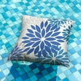 thumbnail image 2 of Blue Flower Pillow Covers 18x18 Inch Set of 2 Dark and Light Blue Colored Pillow Farmhouse Outdoor Waterproof Decor for Patio Funiture Garden Summer Floral Square Polyester Pillow Covers 002E18, 2 of 6