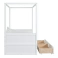 thumbnail image 5 of MODERNLUXE Twin Size Canopy Daybed with 2 Drawers,Wood Canopy Bed Frame with 4 Sturdy Posts,No Box Spring Needed,White, 5 of 7