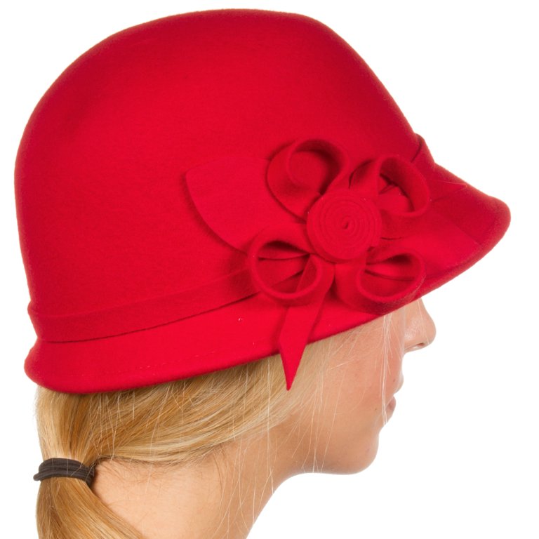 Womens Bernadette Vintage Style 100% Wool Cloche Bucket  display picture 1