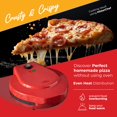 thumbnail image 2 of MisterChef Pizzero de Encimera, Mini Horno para Pizza de 1450 W, Horno para Pizzero con Placa de Cerámica Antiadherente de 12 ″, Horno de Pizza Eléctrico Interior para Crepes, Panqueques - Rojo, 2 of 5