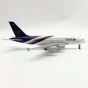 High Simulation Toy Gifts 1:400 Alloy Thai Airways A380 Plane Model for Aviation Collectors
