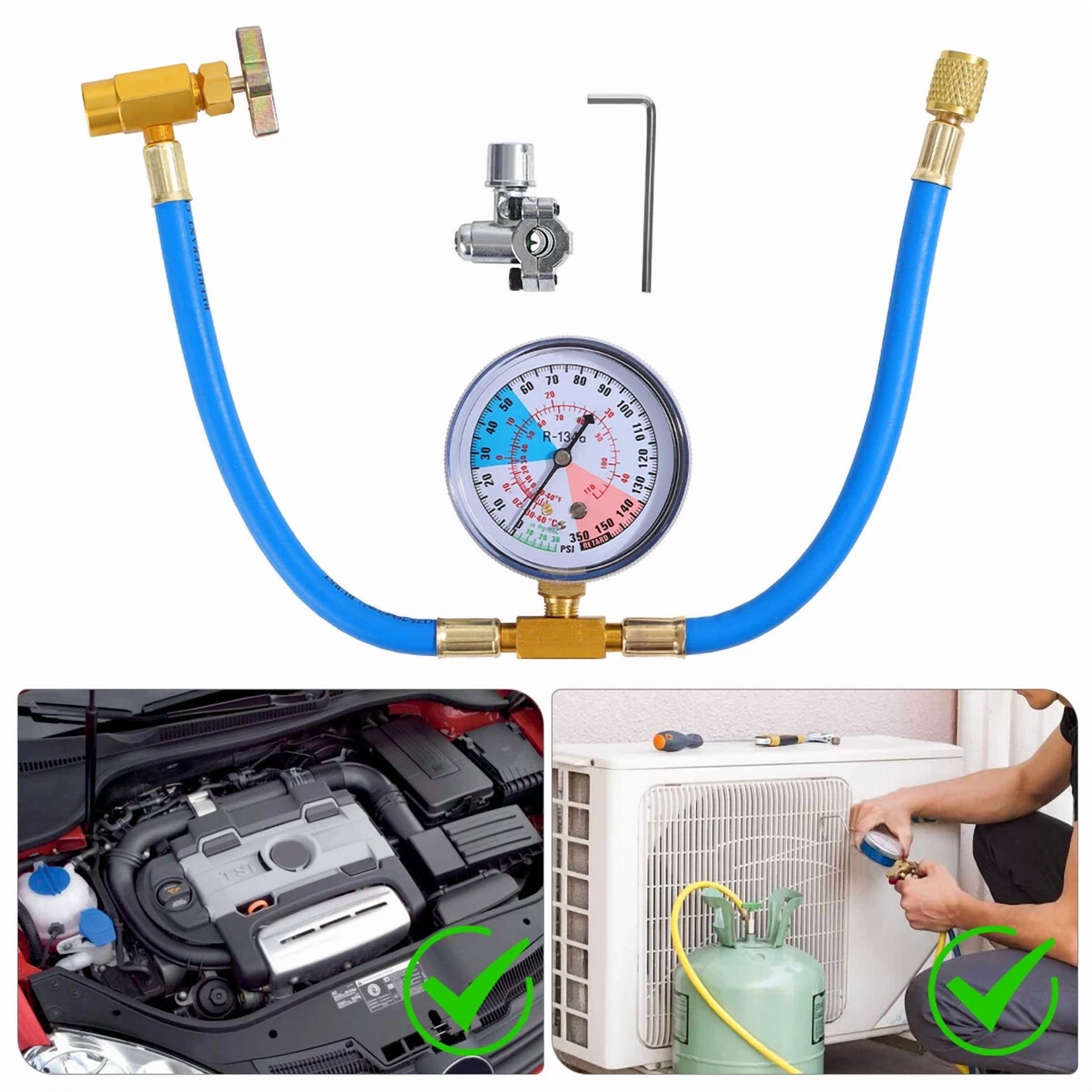 CIRCLE- Bpv31 Bullet Piercing Tap Valve Kits W/ Pressure Gauge Fit For Home Refrigerator