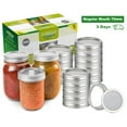 thumbnail image 2 of American Raven Canning Lids & Rings - Fits Regular Ball or Kerr Mason Jars, Regular Canning Lids and Rings |12 Sets, Silver|, 2 of 5