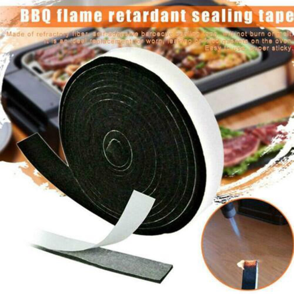 High Temp Smokers Grill Gasket 1.3*11*11cm Black BBQ Seal Tape Tools m0y @ly 