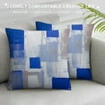 thumbnail image 3 of COMIO Abstract Paint Ocean Decorations Pillow Covers , Throw Pillows Covers for Outdoor Couch Sofa Living Room Ombre Blue Grey Couch Pillows Cushion Cover, 3 of 5