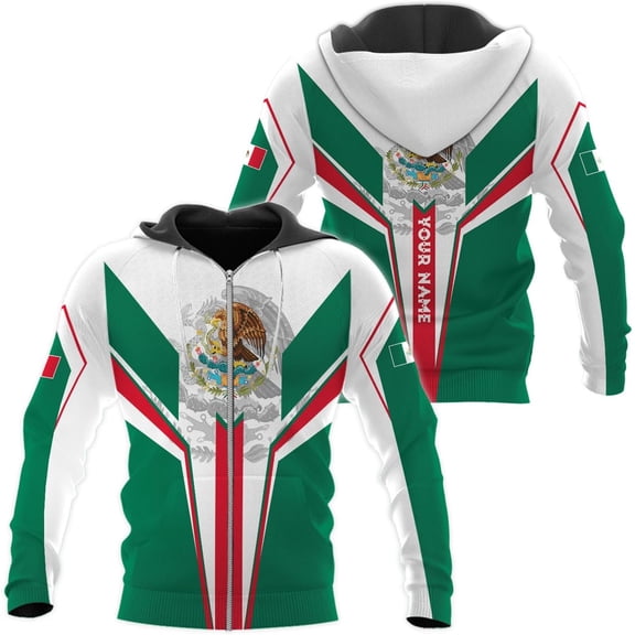 Personalized Mexico Shirt, Camisas de Mexico Customized Mexican Shirts Mexican Flag Mexico 3D Shirt for Men Women (Sweatshirt, 3XL)