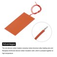 thumbnail image 4 of Unique Bargains Silicone Heating Pad, 12V 20W Heater Film Flexible Heating Plate 100mmx50mm Heater Mat Constant Temperature, 4 of 4