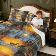 thumbnail image 3 of Manfei Aquatic Bird Pattern Queen Sheets,Rustic Mallard Duck Queen Sheet Sets,4-Piece,1 Flat Sheet,1 Fitted Sheet and 2 Pillowcases, 3 of 6