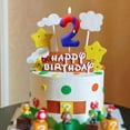 thumbnail image 2 of Red and white plumber 9 birthday candle, number 9 candle, cartoon game theme party decoration, birthday cake decoration, 2 of 7