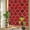 Deep Red, variant on Rainbow Window Privacy Film, Red Geometric Static Cling Decorative Window Film PVC, Modern Morocco Abstract Art No Glue UV Blocking Glass Covering, Removable Stained Glass Sticker 17.7''x39.3''