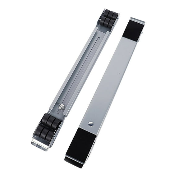 Universal Washing Machine Base - Adjustable All-Metal Anti-Vibration Bracket with Wheels, Low-Profile Anti-Rust Stand for Refrigerator & Dryer, 2-Pack