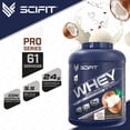 thumbnail image 4 of Proteína Whey Scifit, 24 g de Proteína, 100% Whey Protein, 61 Servicios, Sabor Helado de Coco, Post Entrenamiento, Bajo en Carbs, 5lb (2,27 kg), 4 of 5