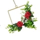 thumbnail image 1 of Ounissouiy Decoración de boda con flores artificiales para interiores o exteriores, durabilidad duradera, bajo mantenimiento, elegante, fácil de Decoración del hogar Rosa roja cuadrado, 1 of 6