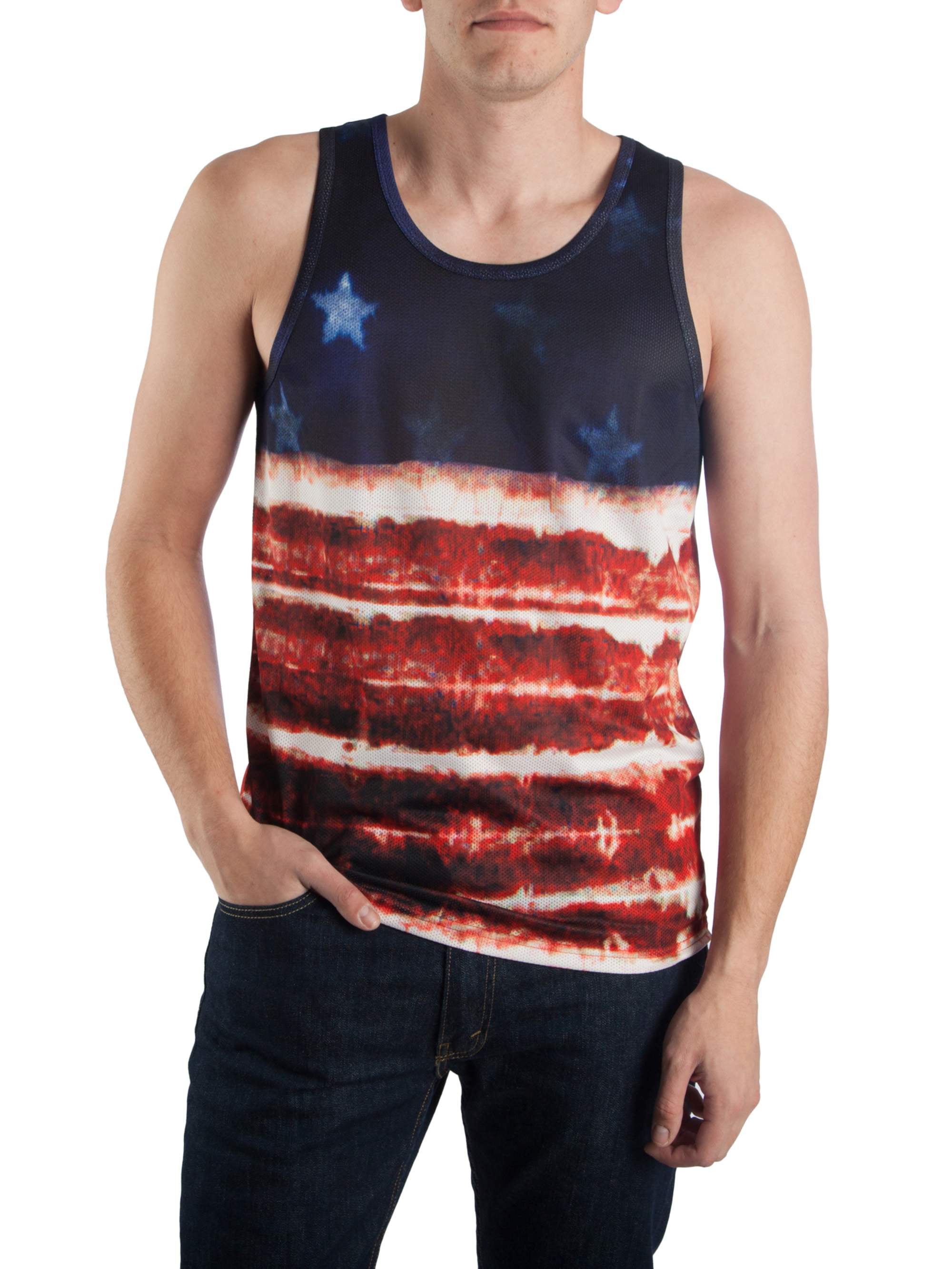 Americana American flag men's all-over sublimated tank - Walmart.com