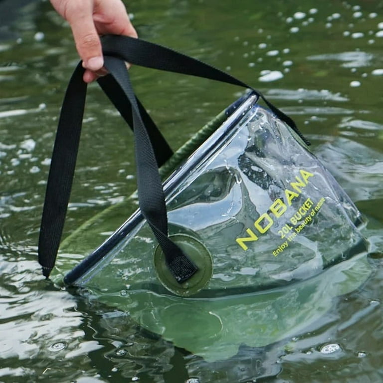 Collapsible Water Bucket, Foldable Water Sink Container 20L Portable for  Camping Army Green 