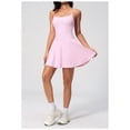 thumbnail image 4 of PISONIC Womens Tennis Dress, 2-in-1 Golf Workout Dress with Built-in Bra & Shorts Pockets, Athletic Dresses with Adjustable Strap, 4 of 7