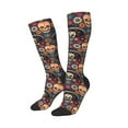 thumbnail image 2 of Balery Skulls And Flowers Fun Novelty Socks Men'S Women'S Crew Socks Funny Crazy Novelty Socks Quirky And Cool Socks, 2 of 9