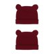 thumbnail image 4 of sweethay Gorro de bebé para mantener el calor, gorros multifuncionales para niñas y niños, gorros elásticos para niños pequeños, Otoño Vino rojo 2Conjunto, 4 of 6