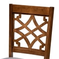 thumbnail image 3 of Bowery Hill Gray Fabric Walnut Finished Wood 4-Piece Dining Chair Set, 3 of 7