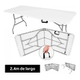 thumbnail image 4 of Mesa de Exterior de Uso Rudo Plegable Marthing Portafolio Portátil Grande 2.4M Blanco, 4 of 5