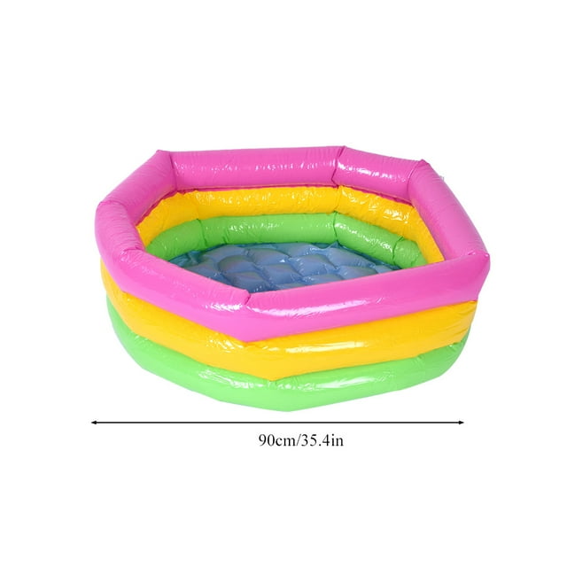 Piscina inflable Jadeshay de tres capas Diseño arcoíris para niños funcionalidad inteligente