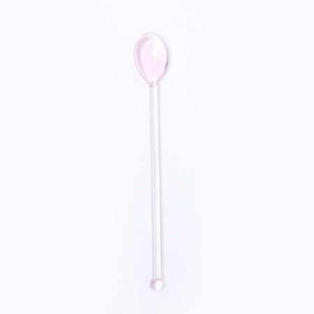 

1pc Glass Dinnerware Spoon Tea Dessert Coffee Ice Cream Accessories Bar Tools New Long Handle Kitchen Accessories New