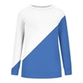 thumbnail image 5 of Women Sweatshirts Clearance Sale,Women Crewneck Pullover Sweatshirt Casual Fall Fashion Color Block Loose Long Sleeve Tops Blouses Plain Sweatshirts 2024, 5 of 6