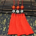 thumbnail image 5 of U8MO High Quality Chinese Knot Sunflower Jade Pendant Ice Silk Tassel Home Decor-5# green, 5 of 9