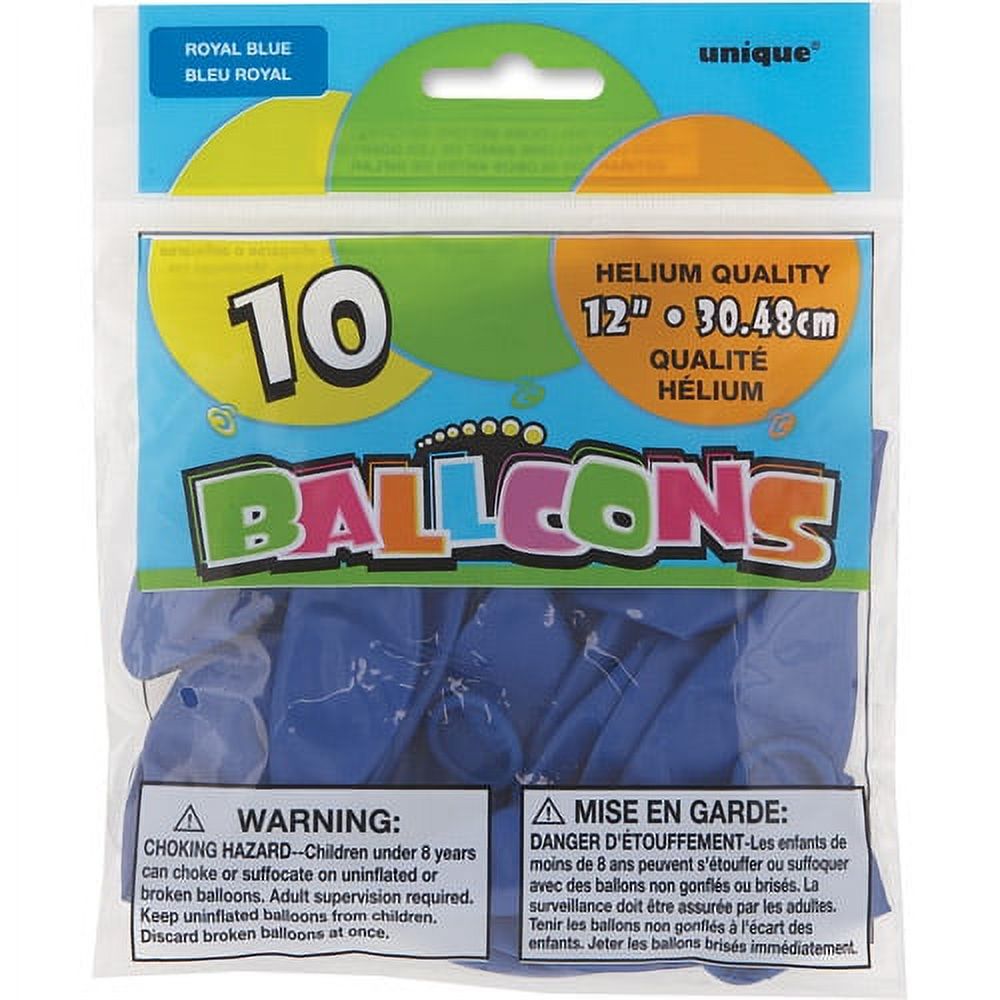 Latex Balloons, Royal Blue, 12in, 10ct - image 3 of 3