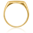 thumbnail image 2 of 14K Solid Yellow Gold Custom Engraved Signet Ring Handmade Personalized Monogram Initial Letter Band, 2 of 5