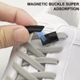 thumbnail image 4 of 2 pares de cordones de zapatos con hebilla de metal con cierre magnético rápido que no se atan, cordones magnéticos para zapatos para niños y adultos, 4 of 6