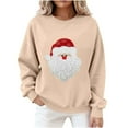 thumbnail image 5 of Women’s Christmas Crewneck Sweatshirt Loose Fit Long Sleeve Holiday Pullover Cute Santa Graphic Top Festive Fall Winter Graphic Tee for Seasonal Celebrations, 5 of 8