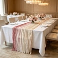 thumbnail image 5 of Fmbmuo 70x35Inch Gradient Crinkle Table Runner , Versatile Bohemian Table Cover , for Party Wedding Birthday Table Decoration, 5 of 6
