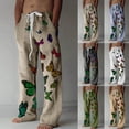 thumbnail image 3 of Mens Casual Pants Free Relaxed Fit Neutral Tone Casual Pants Baggy -Resistant Flat-Front Chino Pant, 3 of 5