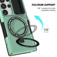 thumbnail image 2 of Allytechgroup Magnetic For Samsung Galaxy S23 Ultra Case with Ring, [1x Screen Protector] [Slide Camera Cover] Military Grade Drop Protection Back Cover For Samsung Galaxy S23 Ultra, Lightgreen, 2 of 10