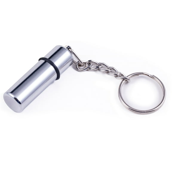 Bullet Cigar Punch Cutter Keychain - Silver