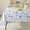 R Blue Rose, variant on Larponder Vinyl Tablecloth with Flannel Backing Rectangle , 116% Waterproof & Oil Proof Plastic Floral Table Cloth, Heavy Duty Table Cover for Dining, Party, Indoor, Outdoor