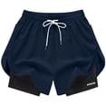 thumbnail image 5 of Breathable Running Workout Shorts for Women Casual Layer Athletic Swimwear Bottoms with PocketsNavyXXL, 5 of 5