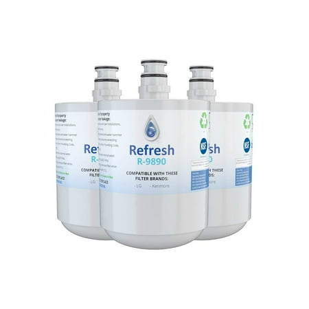 

Replacement For LG LSC27914SB Refrigerator Water Filter - by Refresh (3 Pack)