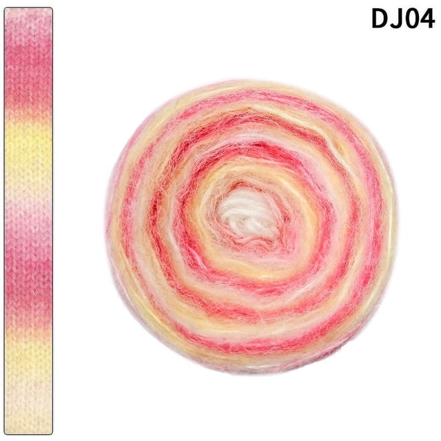 Nvzi Hilo de 200 g, hilo acrílico al 58 % para crochet, kit de crochet que cambia de color suavemente, hilo grande, B
