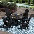 thumbnail image 3 of WestinTrends Malibu Adirondack Patio Dining Chairs, All-Weather Poly Lumber, Ergonomic Seat, 330-lb Capacity (Set of Two), Black, 3 of 10