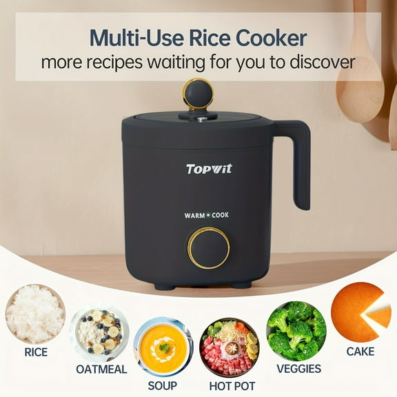 BDQC Rice Cooker Small, 2-Cups Uncooked, 1.2L Mini Rice Cooker with Non-stick Coating, BPA Free, Portable Rice Maker with One Touch & Keep Warm Function.