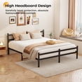 thumbnail image 6 of Heavy Duty Thick Metal Bed Frame With Headboard Footboard, 1200lb Load Capacity, King Size, 6 of 9