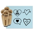 thumbnail image 1 of Romance Love Valentine's Be Mine Heart Outline Arrow Rubber Stamp Set for Scrapbooking Crafting Stamping - Small 3/4 Inch, 1 of 7
