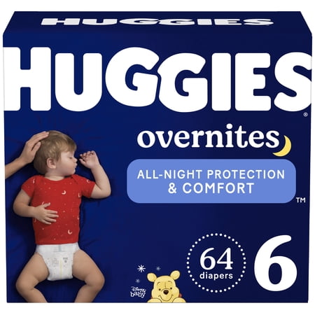Huggies Overnites NIghttime Baby Diaper (Choose Your Size & Count)