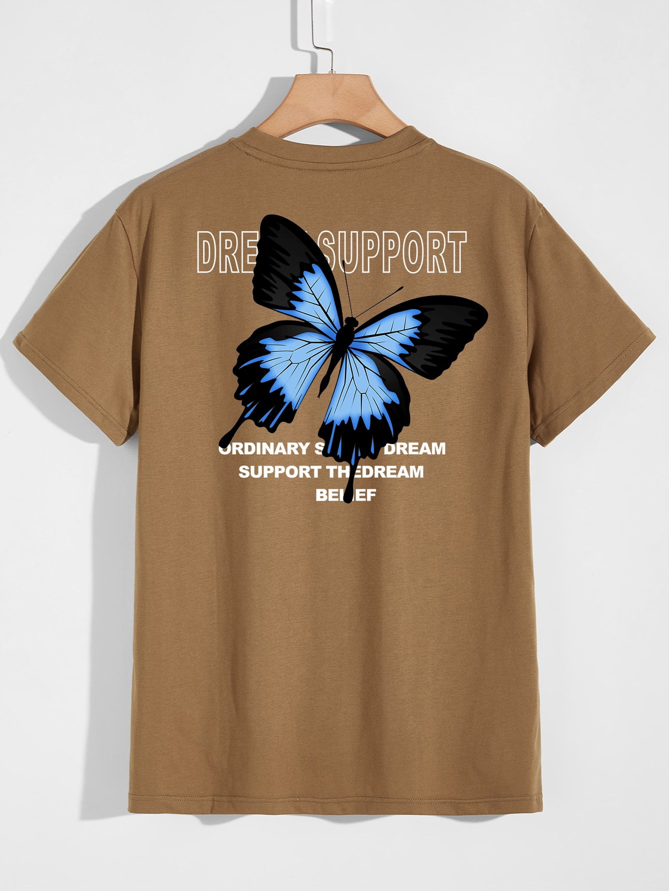 Guys Letter Butterfly Graphic Tee L(8 