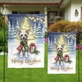 thumbnail image 4 of Merry Christmas Chinese Crested Snowy Winter with Tree Decorations Garden Flag 12x18in Double Sided Dog Lover Outdoor Decor - 12020, 4 of 5